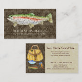 Carte De Visite Poissons classieux d'affaires de guide de bateau (Devant / Derrière)