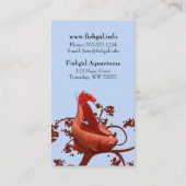 Carte De Visite Poissons de combat siamois rouges de Betta (Dos)