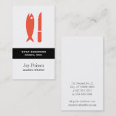 Carte De Visite Poissons et couteau (Devant / Derrière)