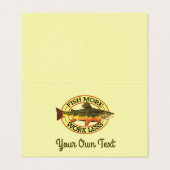 Carte De Visite Poissons humoristiques plus - Travailler moins de  (Extérieur déplié)