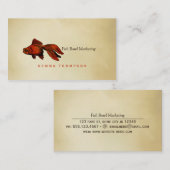 Carte De Visite poissons modernes élégants simples d'or de papier (Devant / Derrière)