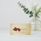 Carte De Visite poissons modernes élégants simples d'or de papier (Debout devant)