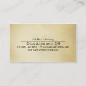 Carte De Visite poissons modernes élégants simples d'or de papier (Dos)