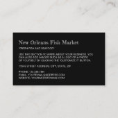 Carte De Visite Poissons Petits, Pêcheur/Épouse, Marché aux Poisso (Dos)