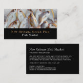 Carte De Visite Poissons Petits, Pêcheur/Épouse, Marché aux Poisso (Devant / Derrière)