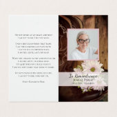 Carte De Visite Poissons roses Cowboy Boots funéraires Prière comm (Extérieur déplié)