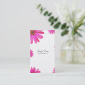 Carte De Visite Poissons Roses Fleurs Faisy Pays Élégant Rustique (Debout devant)