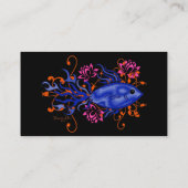 Carte De Visite Poissons tribaux bleus (Dos)