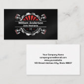 Carte De Visite Poistons métalliques | Services Auto | Fibre de ca (Devant / Derrière)