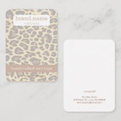 Carte De Visite Poitrine de bijoux artisanale léopard (Devant / Derrière)