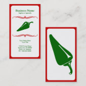 Carte De Visite poivre de piment de mod (Devant / Derrière)