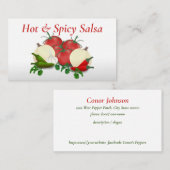 Carte De Visite Poivrons chauds de salsa (Devant / Derrière)
