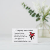 Carte De Visite Poivrons de piment rouge sur un graphique de (Debout devant)