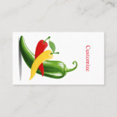 Carte De Visite Poivrons verts rouges chili Thunder_Cove (Dos)