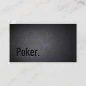 Carte De Visite Poker Bold Texte Professionnel foncé (Devant)