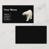 Carte De Visite Polaire concernez l'arrière - plan noir (Devant / Derrière)