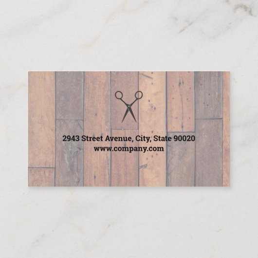 Carte De Visite Pole en barbier et ciseaux (Dos)