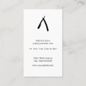 Carte De Visite Pole en barbier et ciseaux | Cuir (Dos)