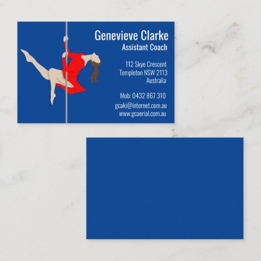 Carte De Visite Pole Fitness (Devant / Derrière)