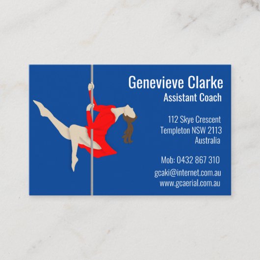 Carte De Visite Pole Fitness (Devant)