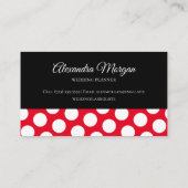 Carte De Visite Pôle rouge et blanc brillant Accent noir (Dos)