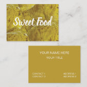 Carte De Visite Poli de puran sucré indien (Devant / Derrière)