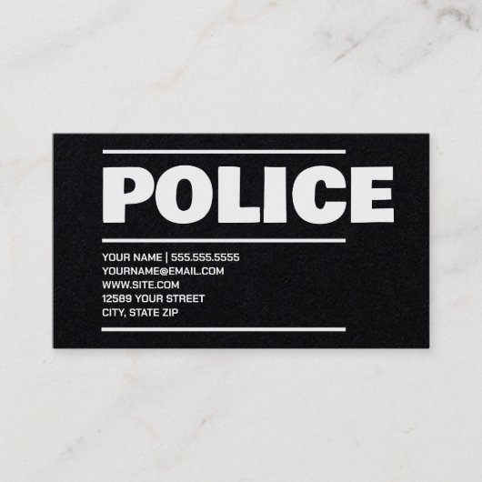Carte De Visite Police (Devant)