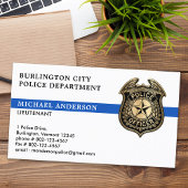 Carte De Visite Police Application Custom Logo Badge Officier de p