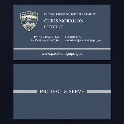 Carte De Visite Police Business Card