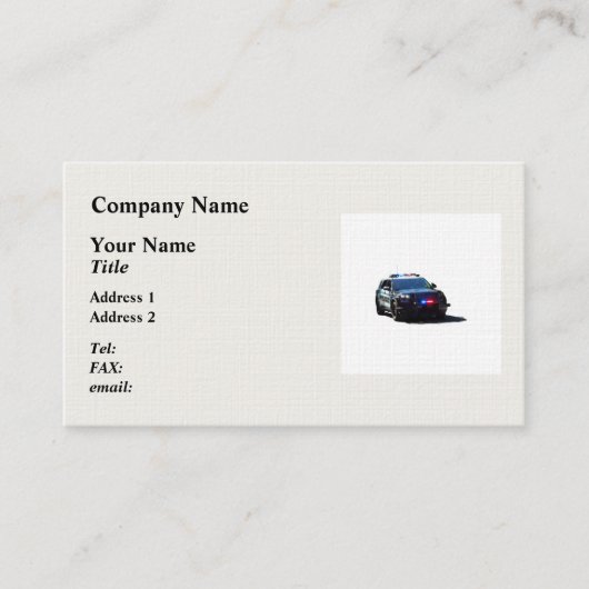 Carte De Visite Police Car (Devant)