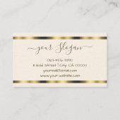 Carte De Visite Police Chic de signature or de luxe (Dos)