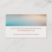 Carte De Visite Police Cursive | Cuir | Texture de verre (Dos)