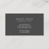 Carte De Visite Police Cursive | Minimaliste (Dos)