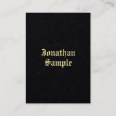 Carte De Visite Police d'apparence Black Gold (Devant)