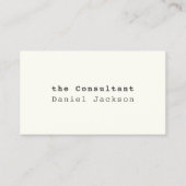 Carte De Visite Police de la machine à écrire minimale Creative vi (Devant)