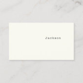 Carte De Visite Police de la machine à écrire minimale Offwhite (Devant)