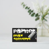 Carte De Visite Police de trace du rouleau de peinture (Debout devant)