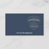 Carte De Visite Police Detective Business Card (Dos)