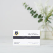 Carte De Visite Police | Drapeau de police de la Ligne Bleue Mince (Debout devant)