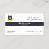 Carte De Visite Police | Drapeau de police de la Ligne Bleue Mince (Devant)