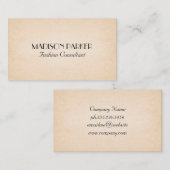 Carte De Visite Police élégante | Texture papier (Devant / Derrière)