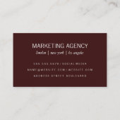 Carte De Visite Police Grunge moderne avec Motif Wavy (Dos)