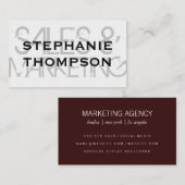 Carte De Visite Police Grunge moderne avec Motif Wavy (Devant / Derrière)