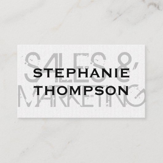 Carte De Visite Police Grunge moderne avec Motif Wavy (Devant)