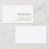 Carte De Visite Police italique professionnelle Cursive minimalist (Devant / Derrière)