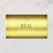 Carte De Visite Police miroir de luxe Gold Stylish avec monogramme (Devant)