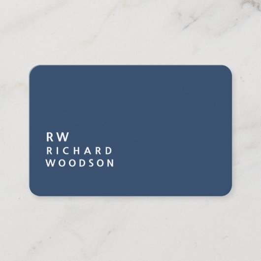 Carte De Visite Police moderne en bleu gris foncé de marque facile (Devant)