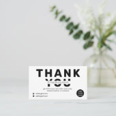 Carte De Visite police moderne en gras noir blanc ordre merci (Debout devant)