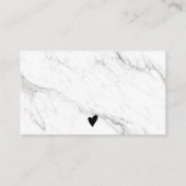 Carte De Visite police moderne gras blanc marbre ordre merci (Dos)