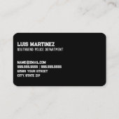 Carte De Visite Police noir (Dos)